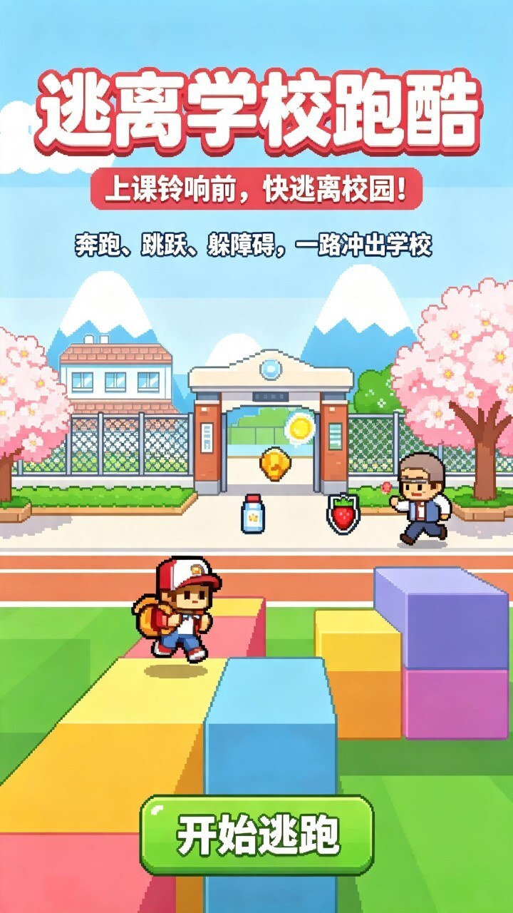 逃离学校跑酷 截图 1