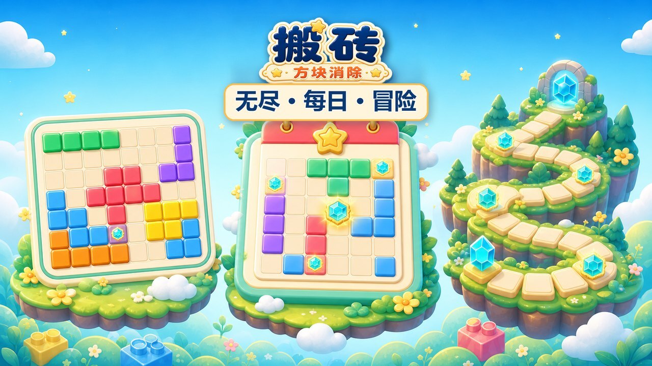 精彩截图-搬砖方块消除2026官方新版