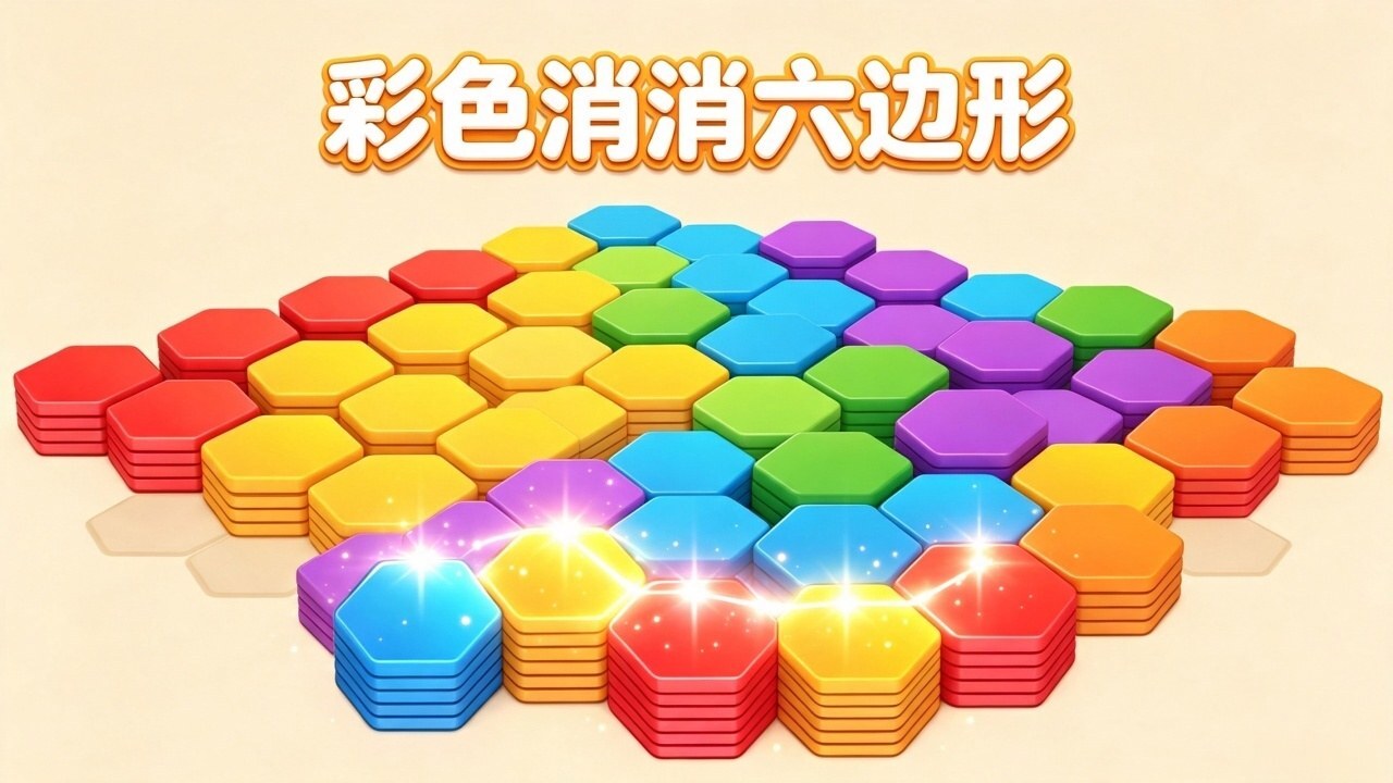 彩色消消六边形 截图 1